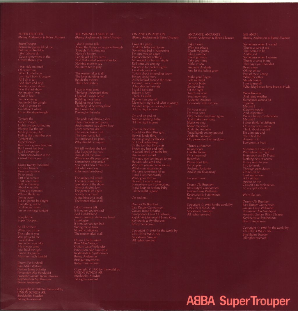 ABBA - Super Trouper - Lp