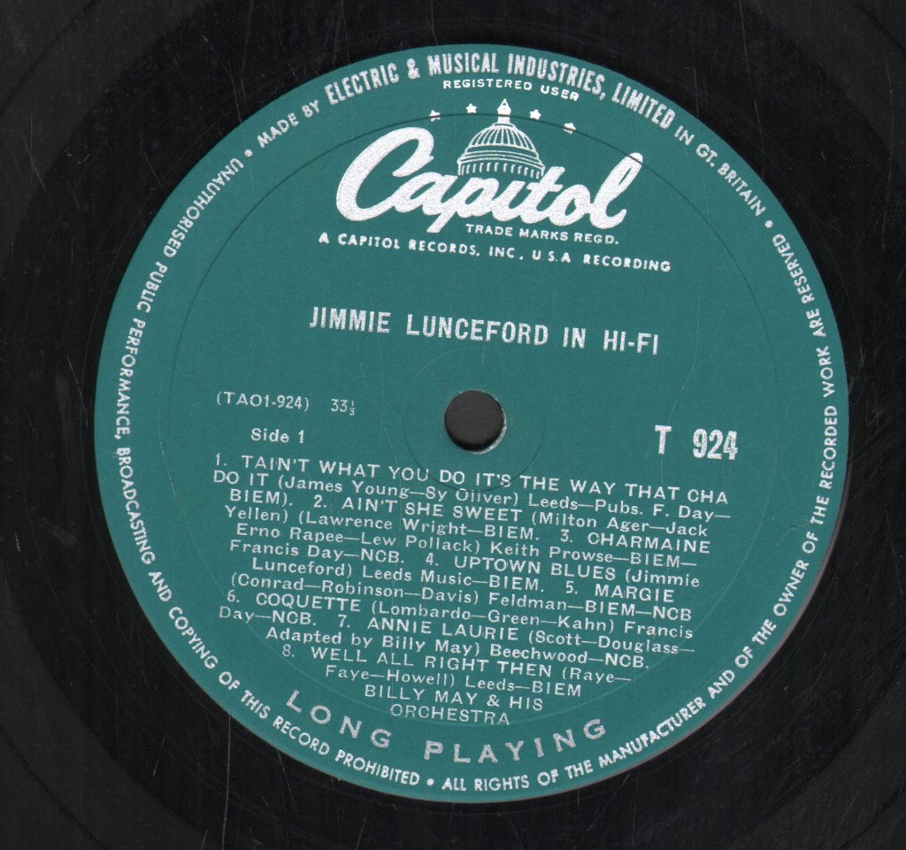 Billy May And His Orchestra - Jimmie Lunceford In Hi-Fi - Lp