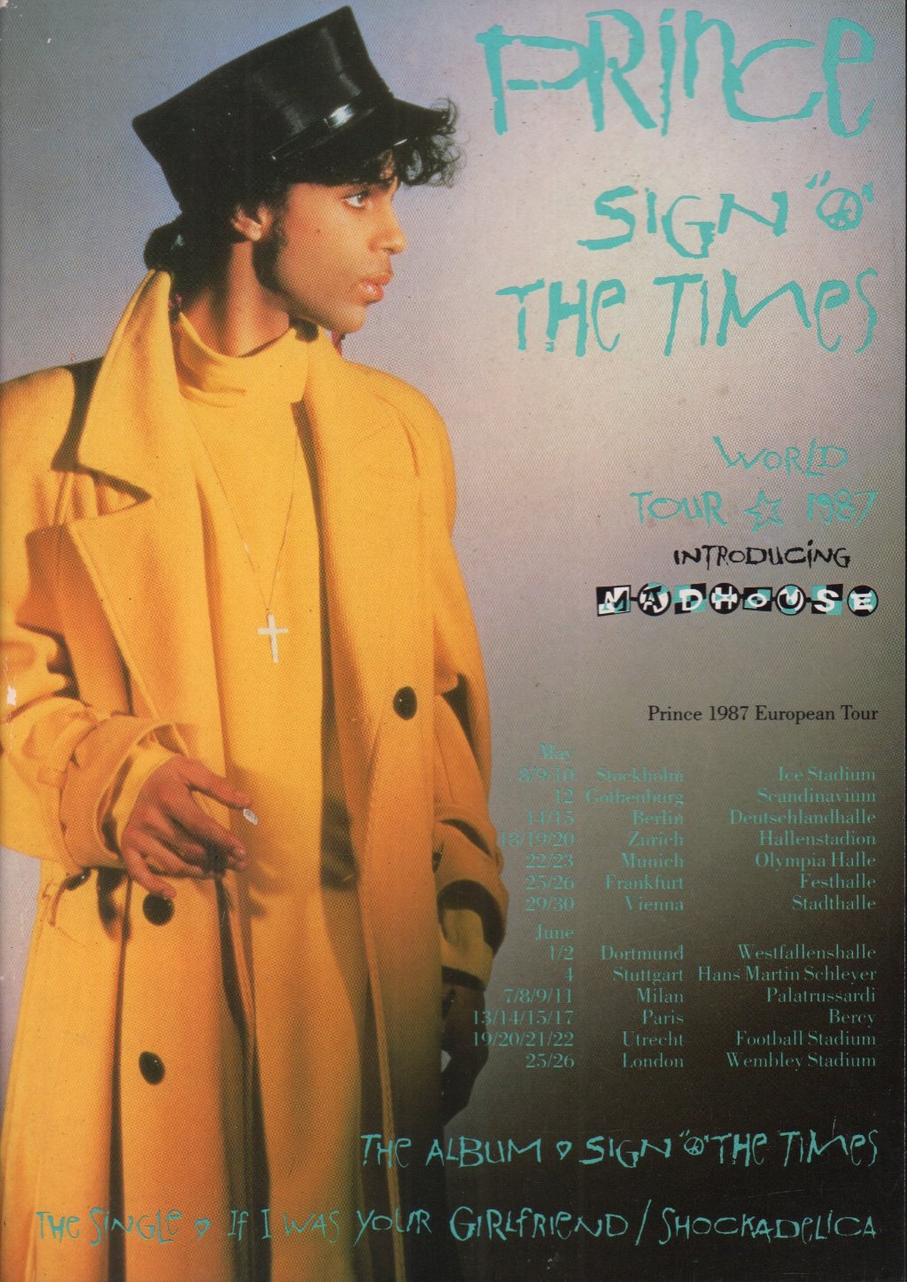 Prince - sign o the times world tour 1987 - Flyer