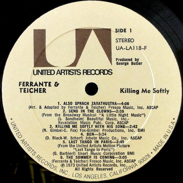 Ferrante And Teicher - Killing Me Softly - Lp