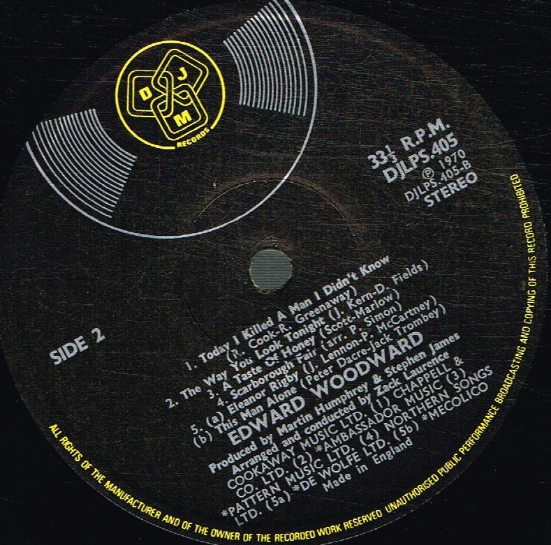 Edward Woodward - This Man Alone - Lp