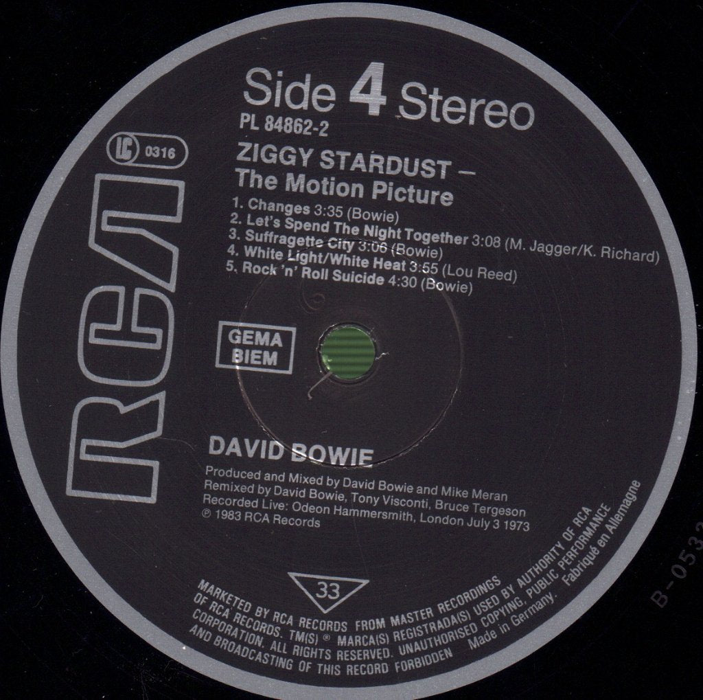 David Bowie - Ziggy Stardust - The Motion Picture - Double Lp