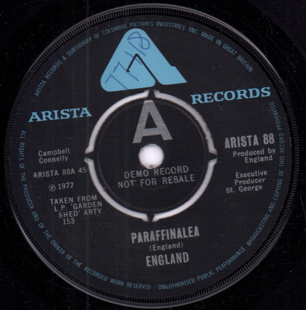 England (70'S Progressive Group) - Paraffinalea - 7 Inch