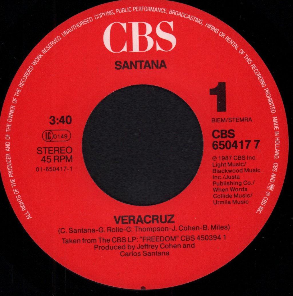 Santana - Veracruz - 7 Inch