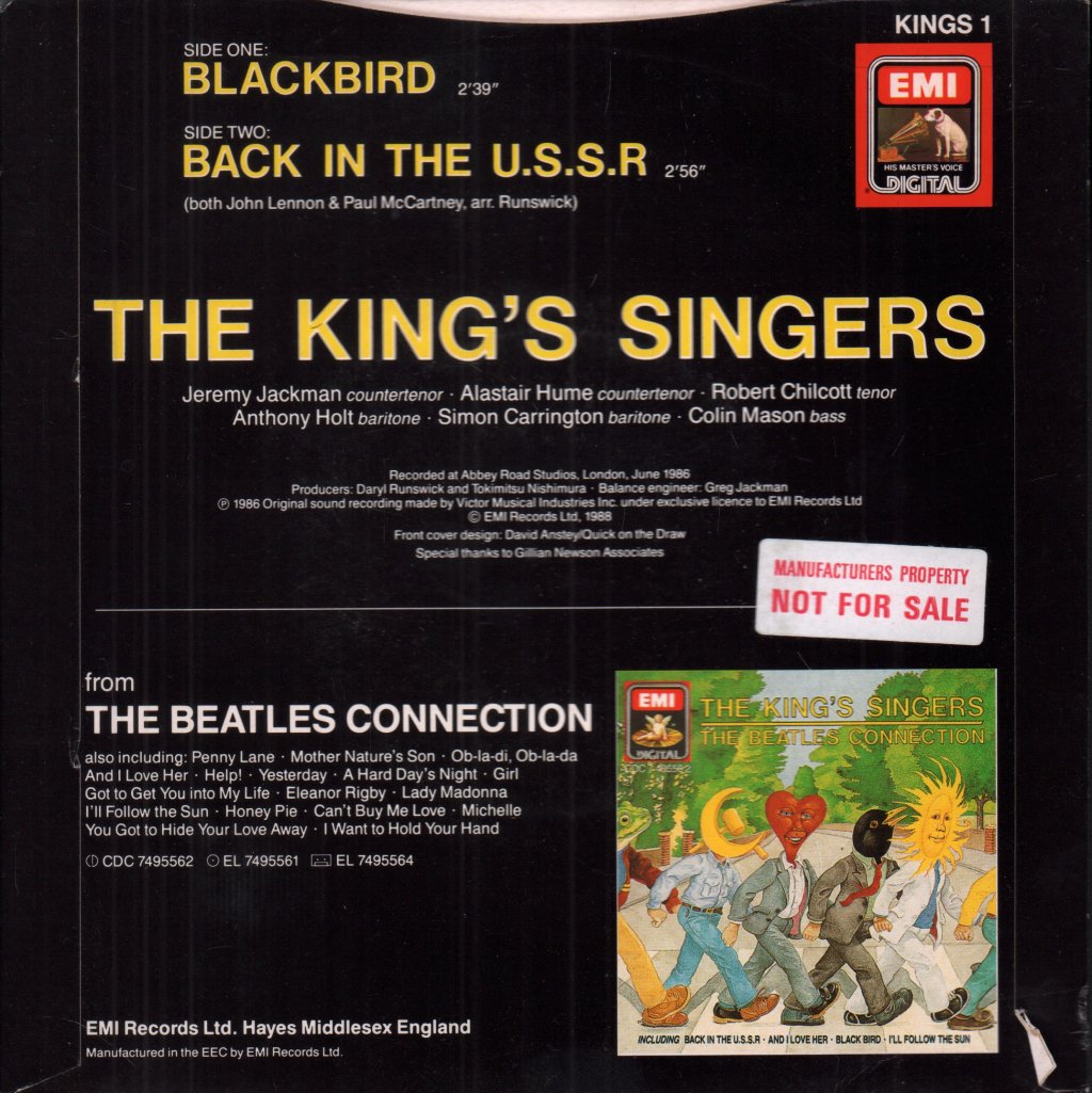 Kings Singers - Blackbird - 7 Inch