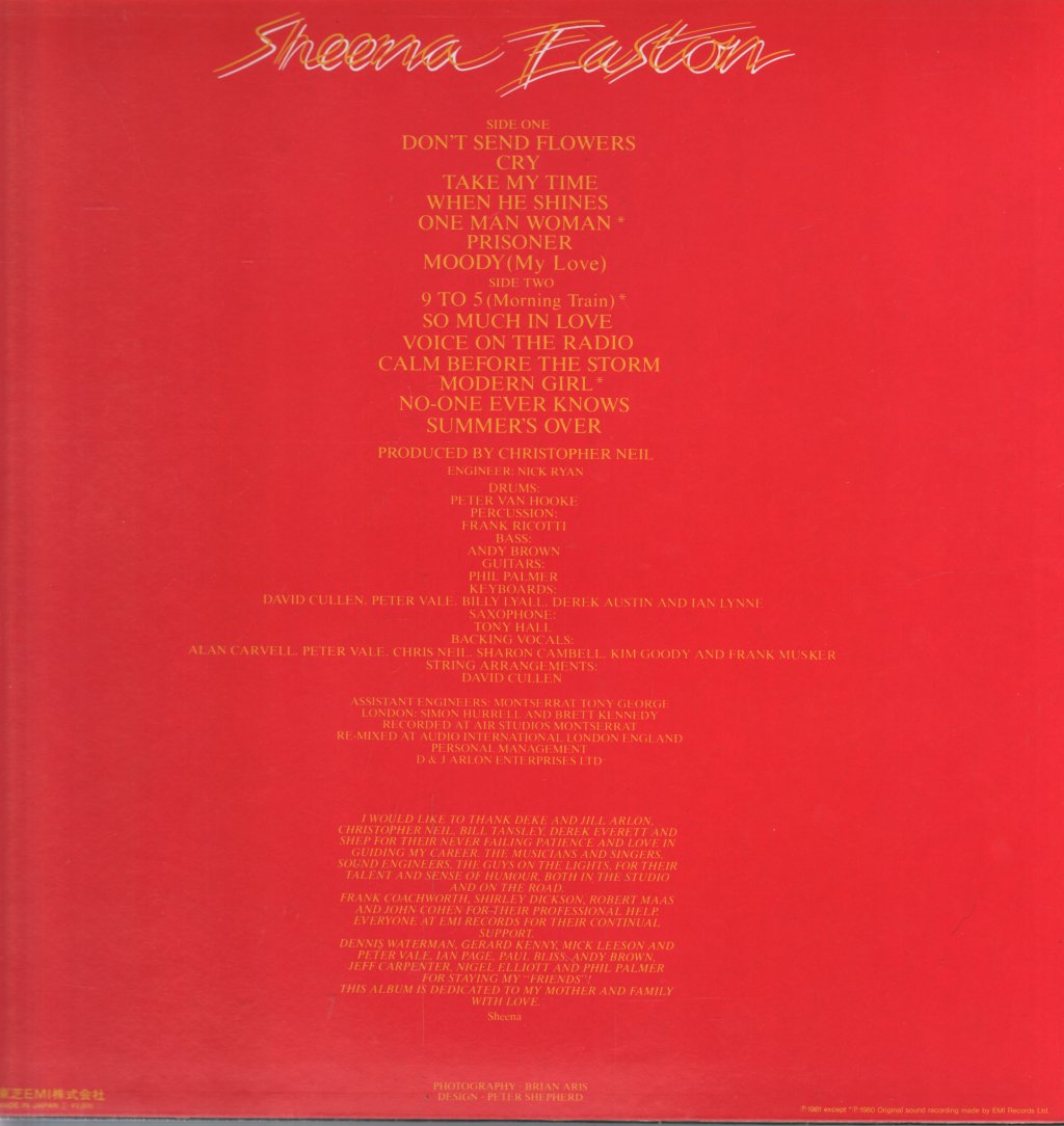 Sheena Easton - Take My Time - Lp