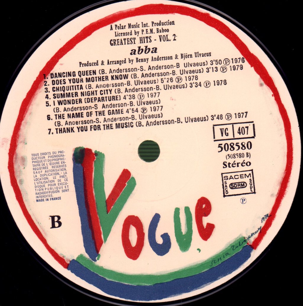 ABBA - Greatest Hits Volume 2 - Lp