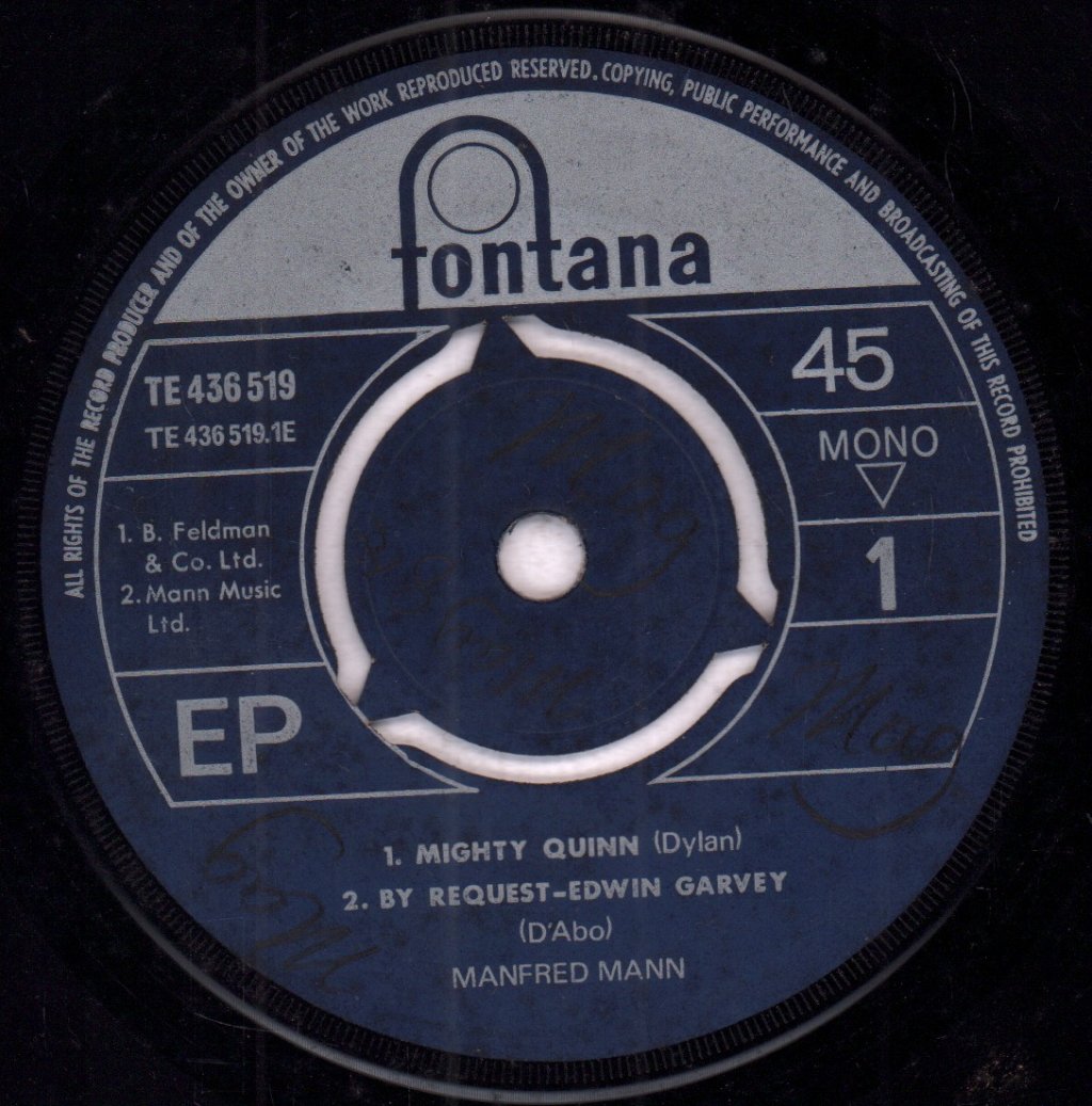 Manfred Mann - Mighty Quinn - 7 Inch