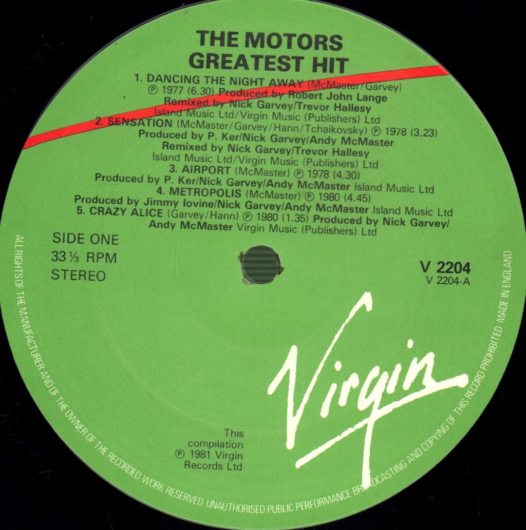 Motors - Greatest Hit - Lp