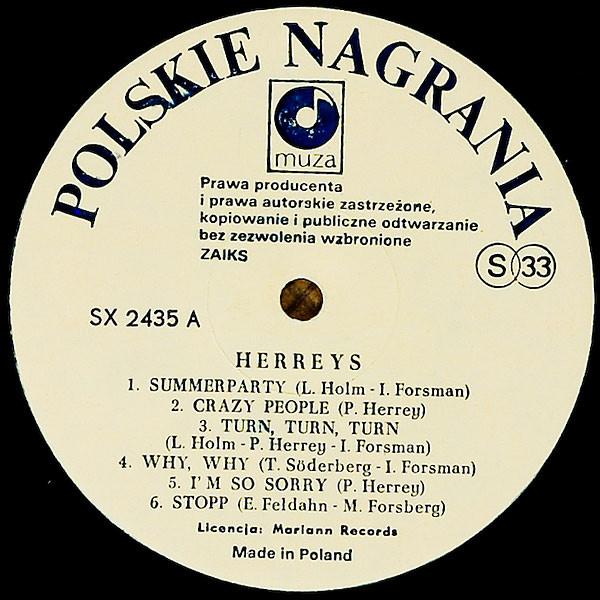 Herrey's - Grand Prix Eurovision '84 Sopot '85 - Lp