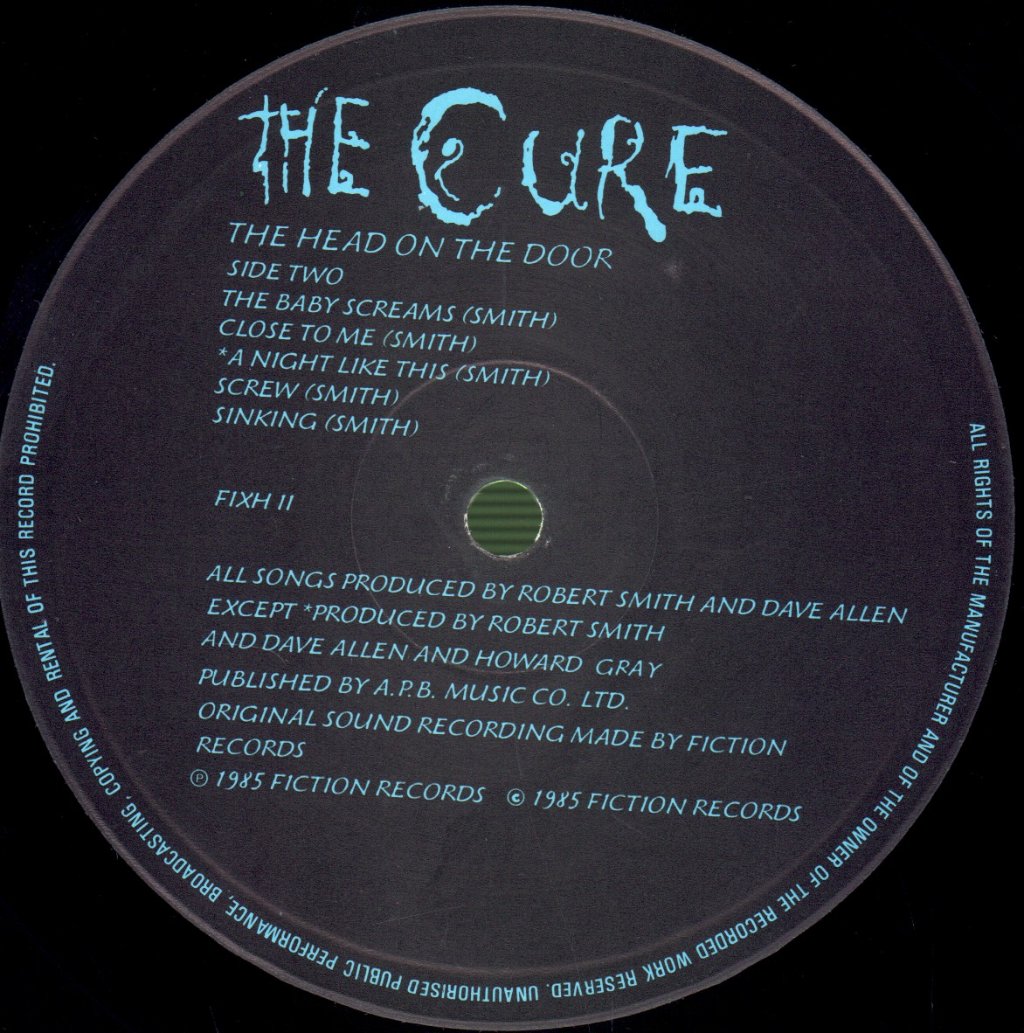 Cure - Head On The Door - Lp