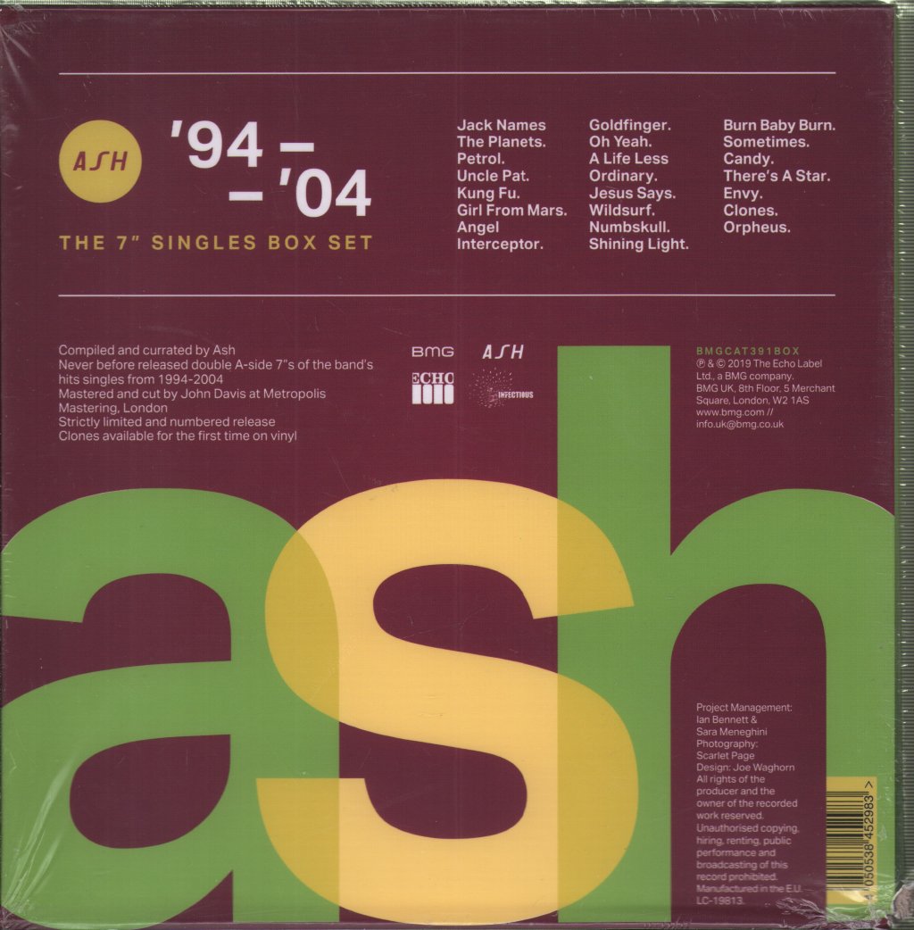 Ash - ‘94 - ‘04: The 7” Singles Box Set - 7 Inch Set