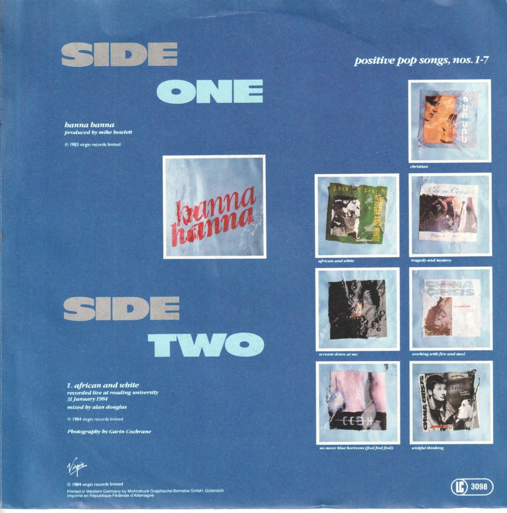 China Crisis - Hanna Hanna - 7 Inch