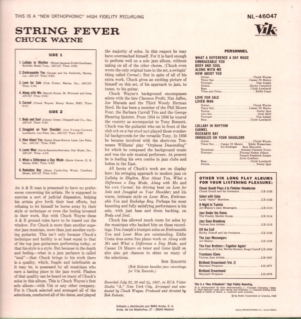 Chuck Wayne - String Fever - Lp