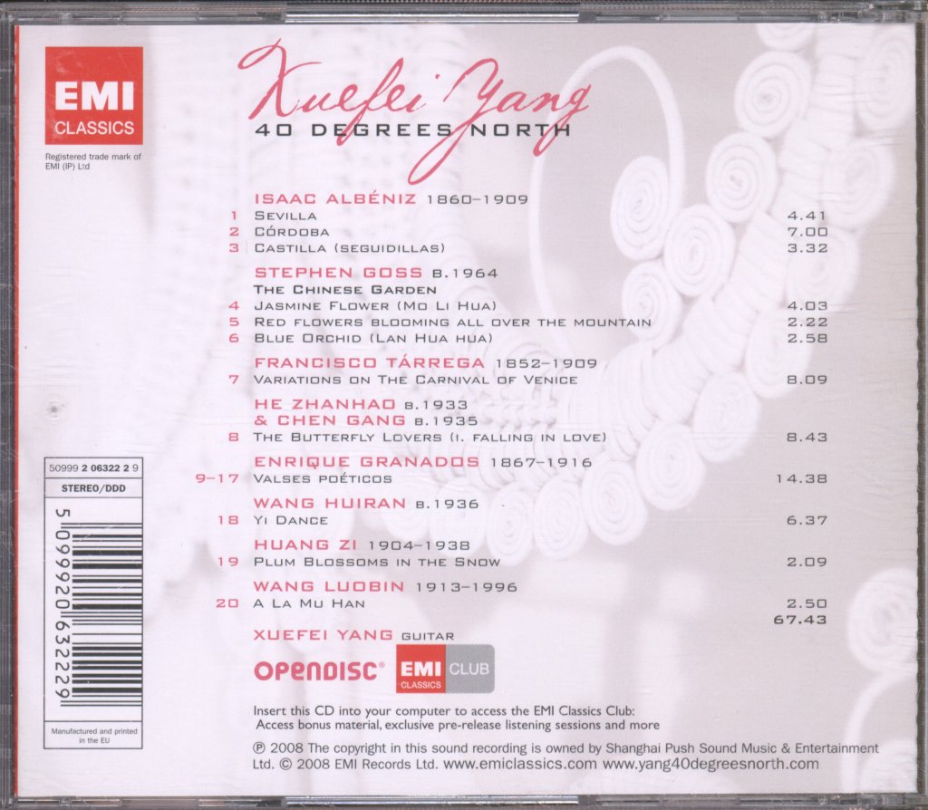 Kuelei Yang - 40 Degrees North - Cd
