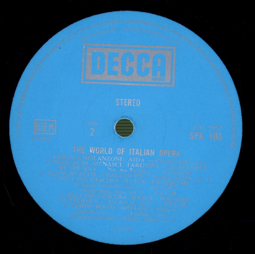 Various Artists - World Of Italian Opera - Lp