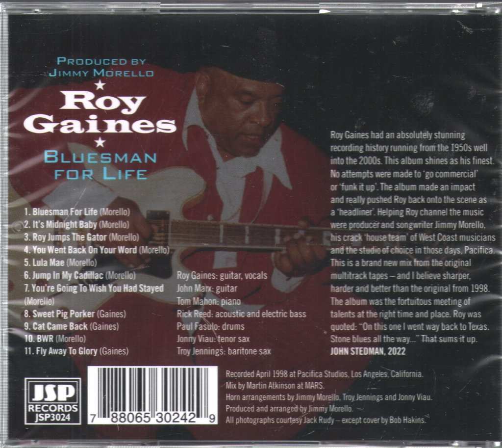 Roy Gaines - Bluesman For Life - Cd