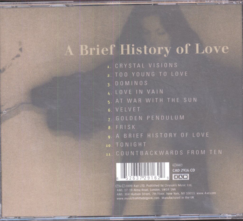 Big Pink - A Brief History Of Love - Cd
