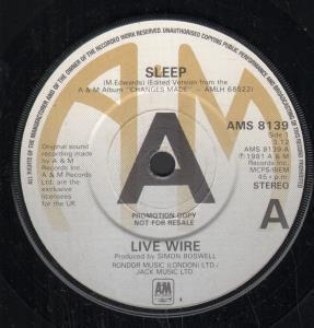 Live Wire - Sleep - 7 Inch