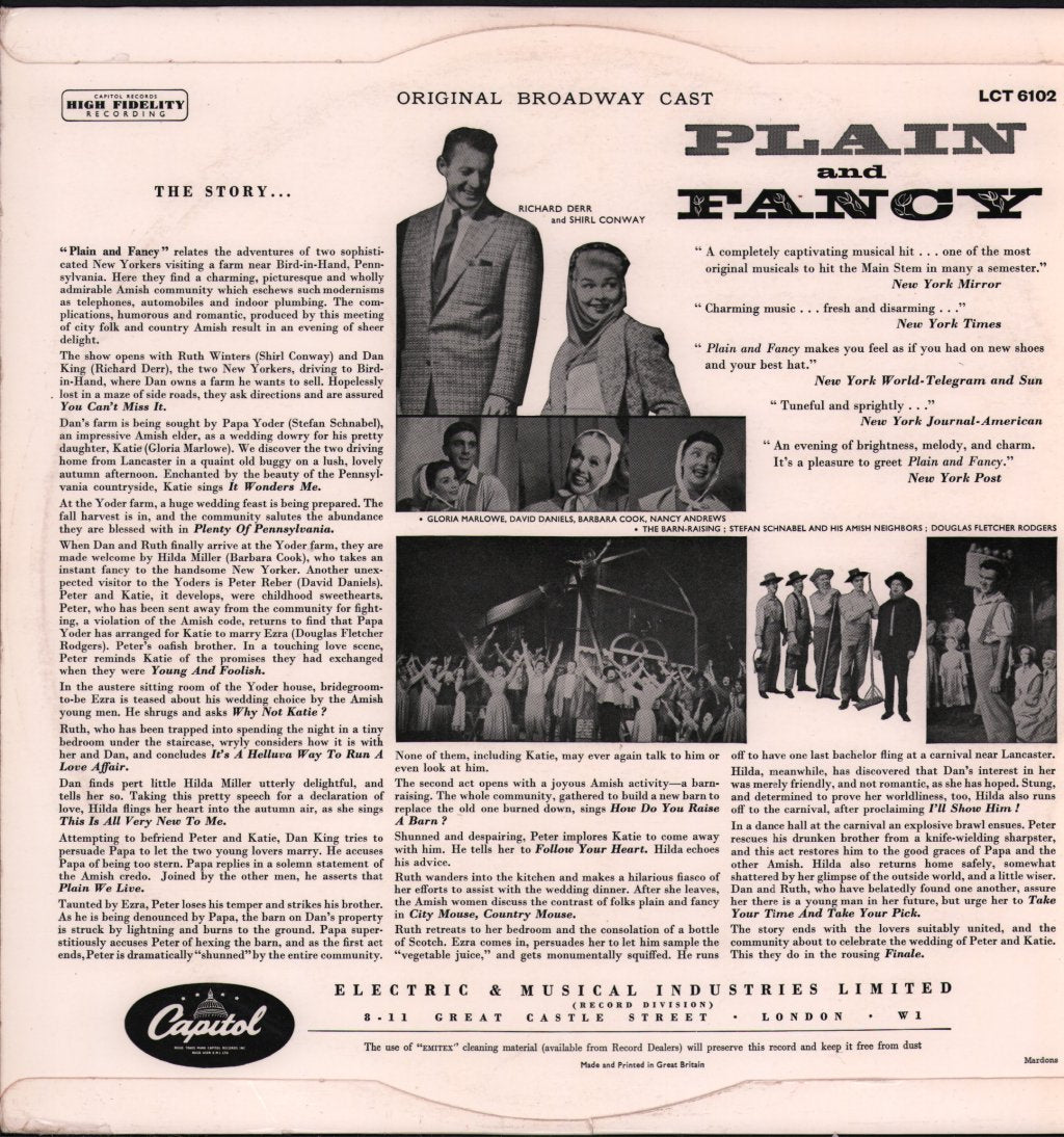 Plain And Fancy (Soundtrack) - Original Broadway Cast - Lp