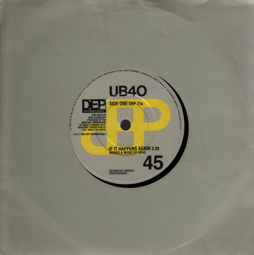 UB40 - If It Happens Again - 7 Inch