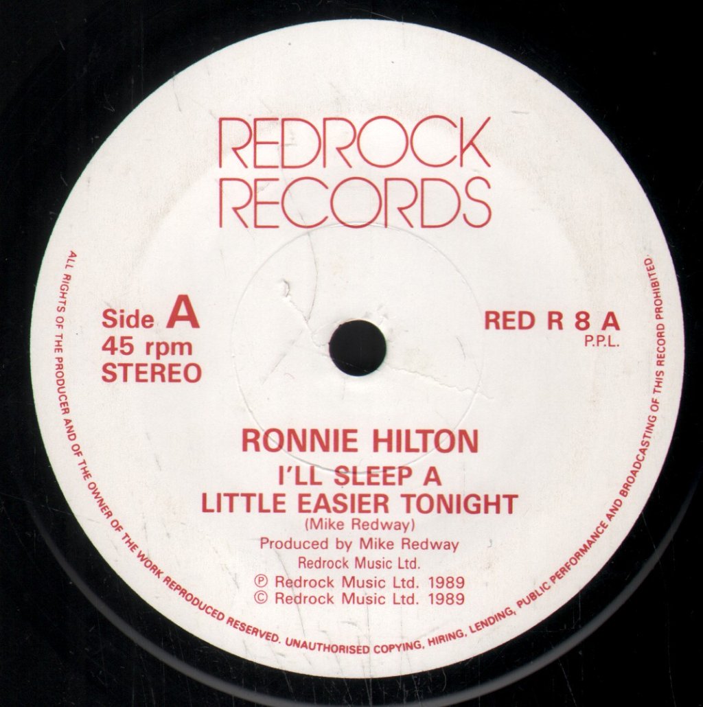 Ronnie Hilton - I'll Sleep A Little Easier Tonight - 7 Inch