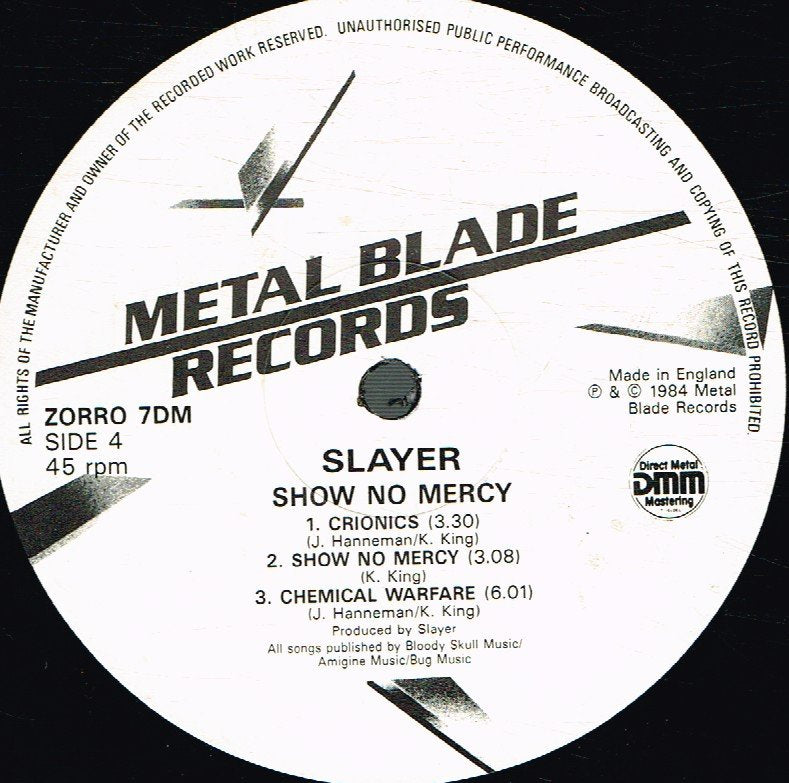 Slayer - Show No Mercy - Double Lp