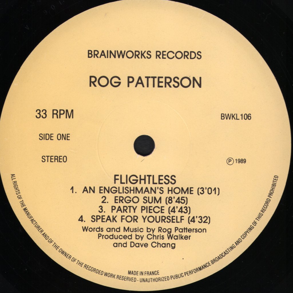 Rog Patterson - Flightless - Lp