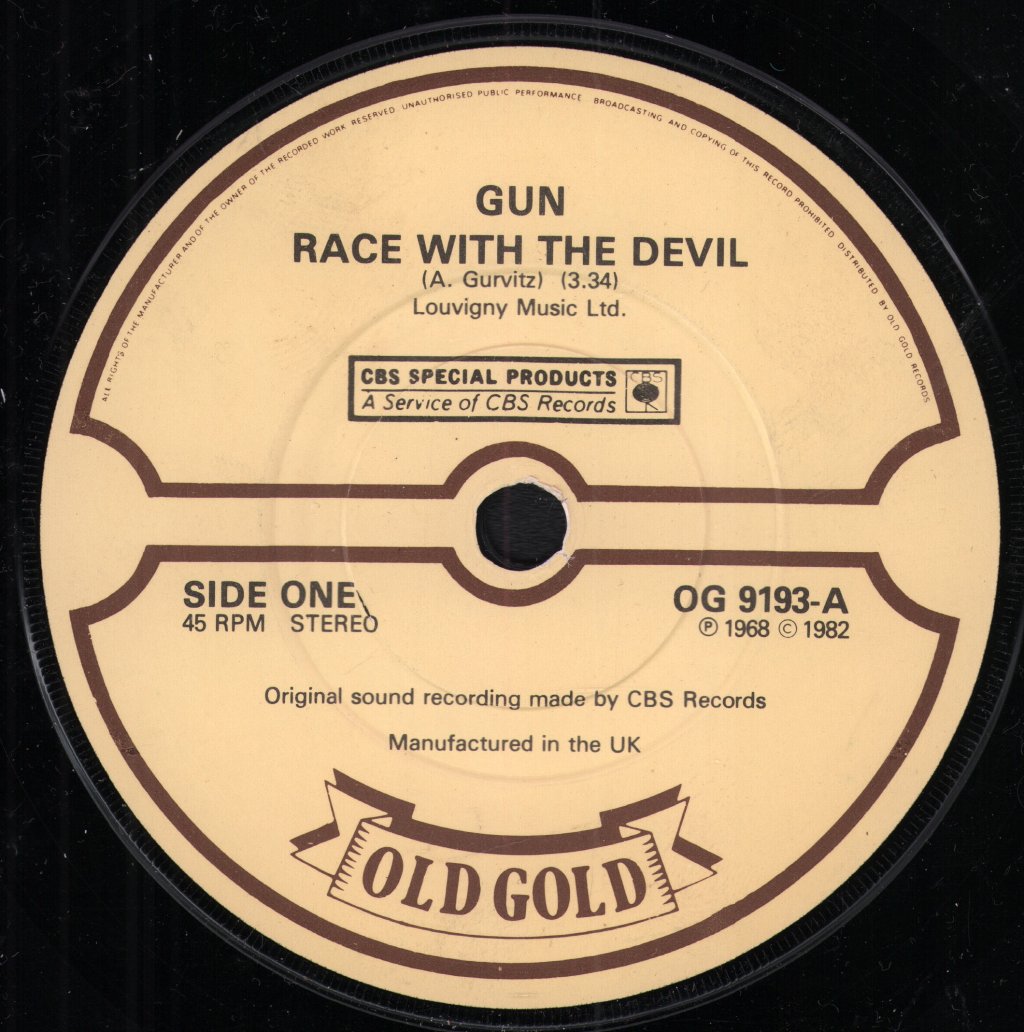 Gun/Ram Jam - Race With The Devil/Black Betty - 7 Inch