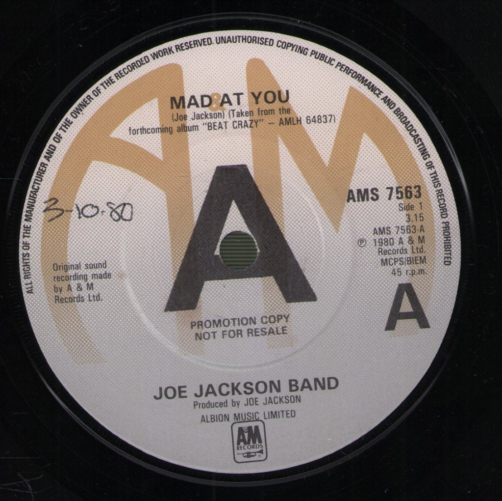 Joe Jackson Band - Mad At You - 7 Inch