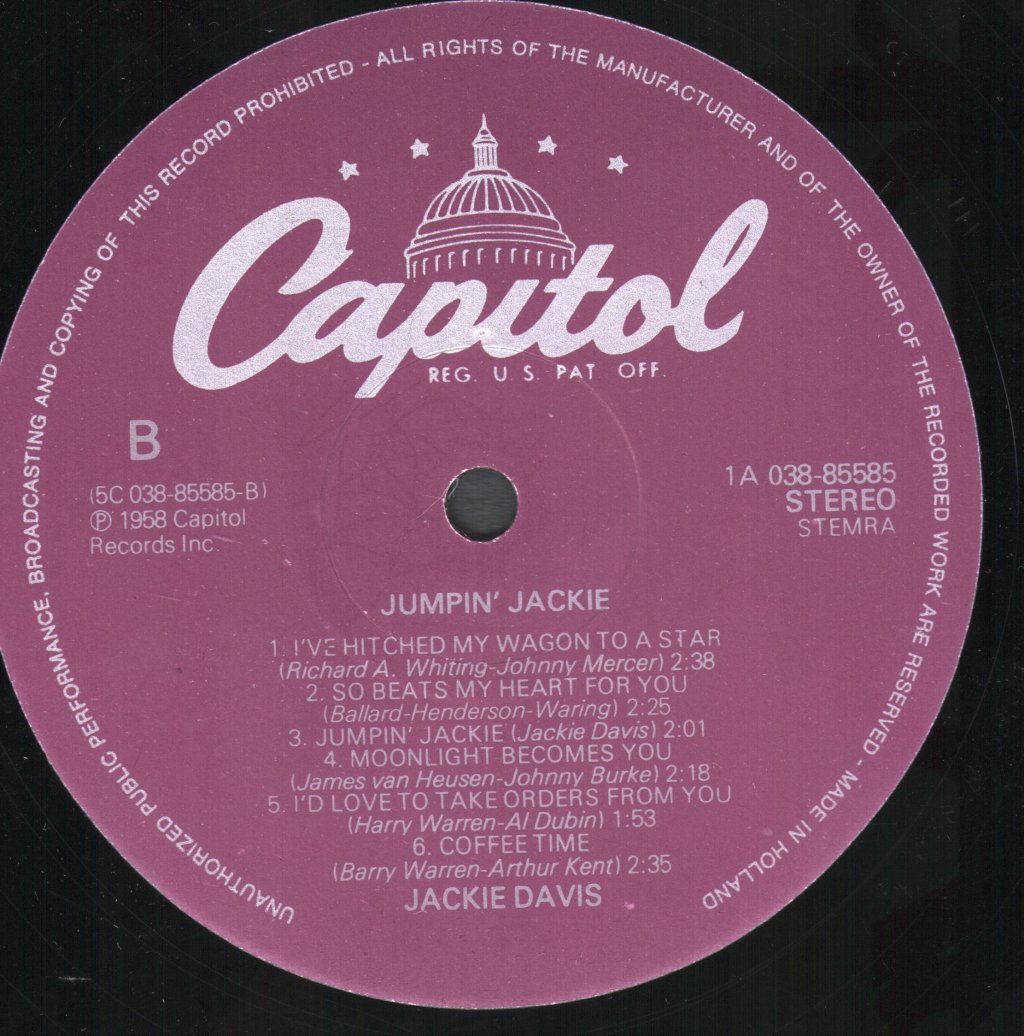 Jackie Davis - Jumpin' Jackie - Lp