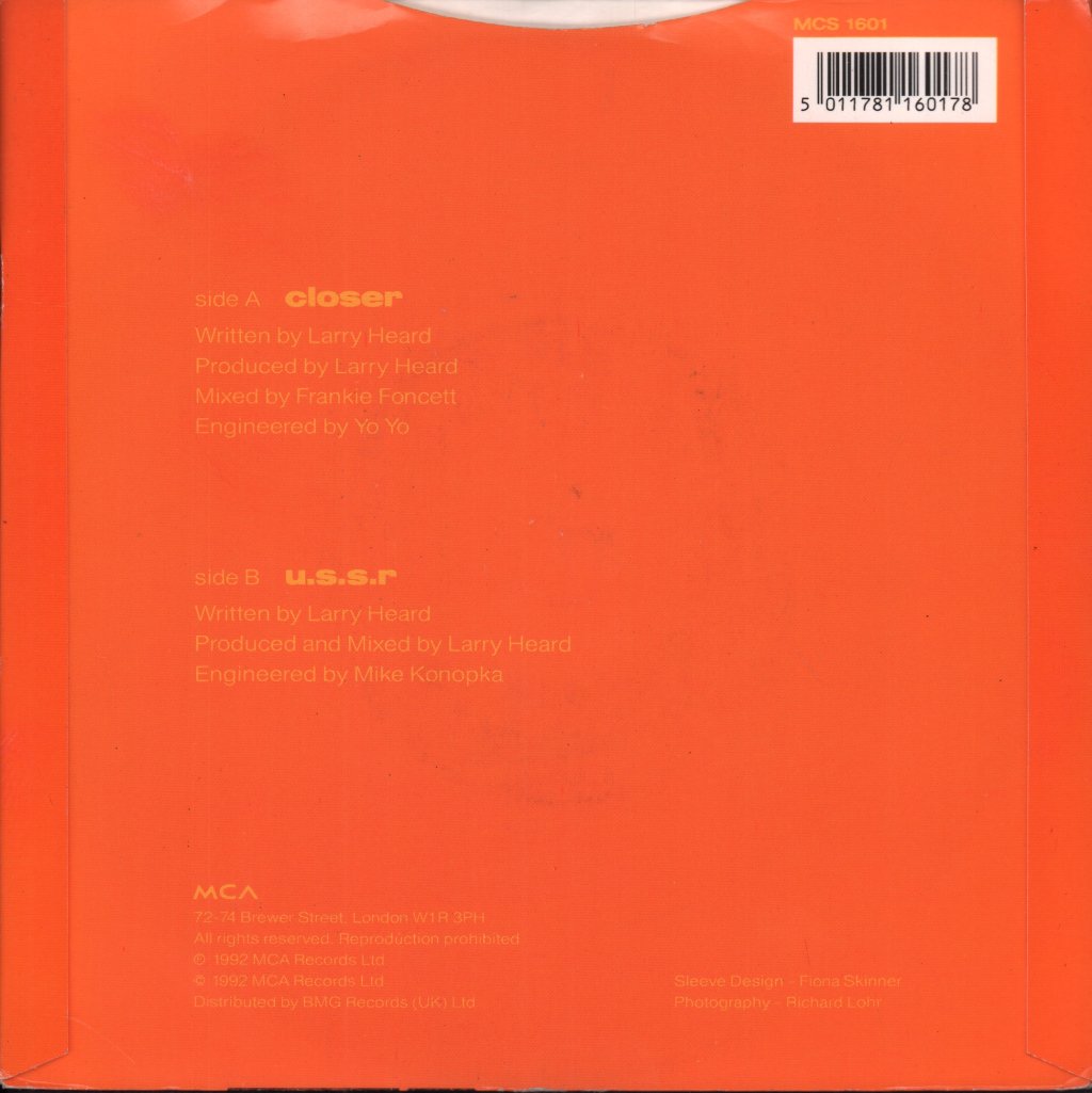Mr Fingers - Closer - 7 Inch