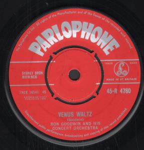 Ron Goodwin Concert Orchestra - Venus Waltz - 7 Inch