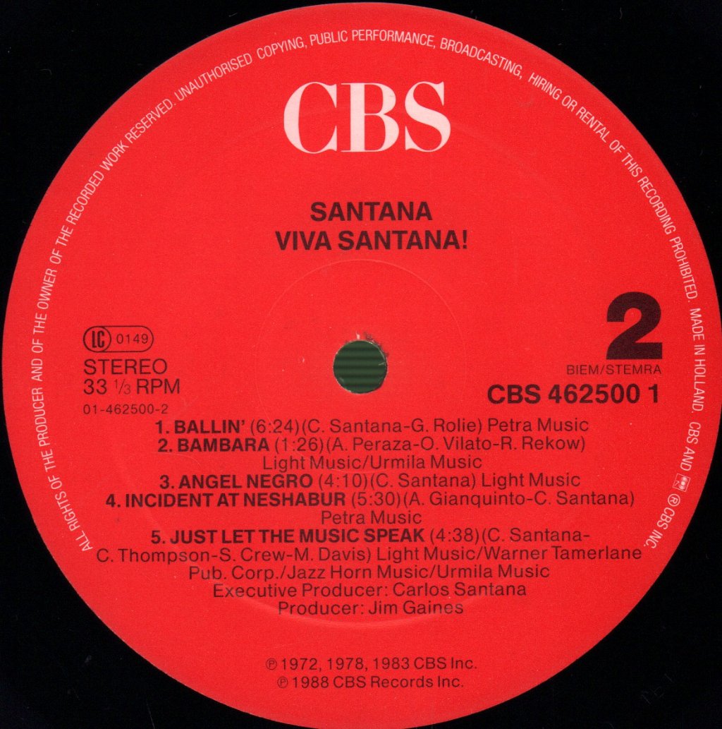 Santana - Viva Santana! - Triple Lp