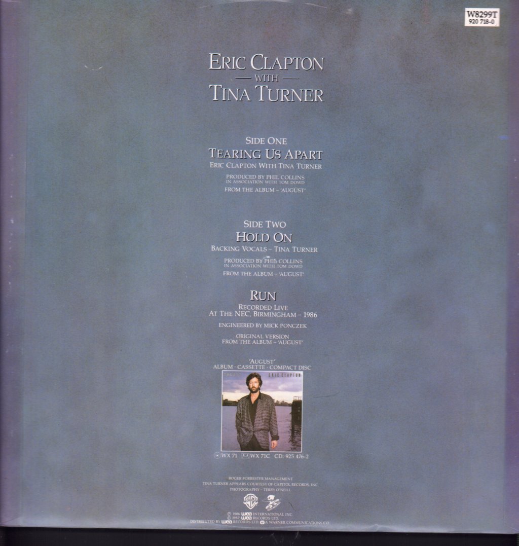 Eric Clapton And Tina Turner - Tearing Us Apart - 12 Inch