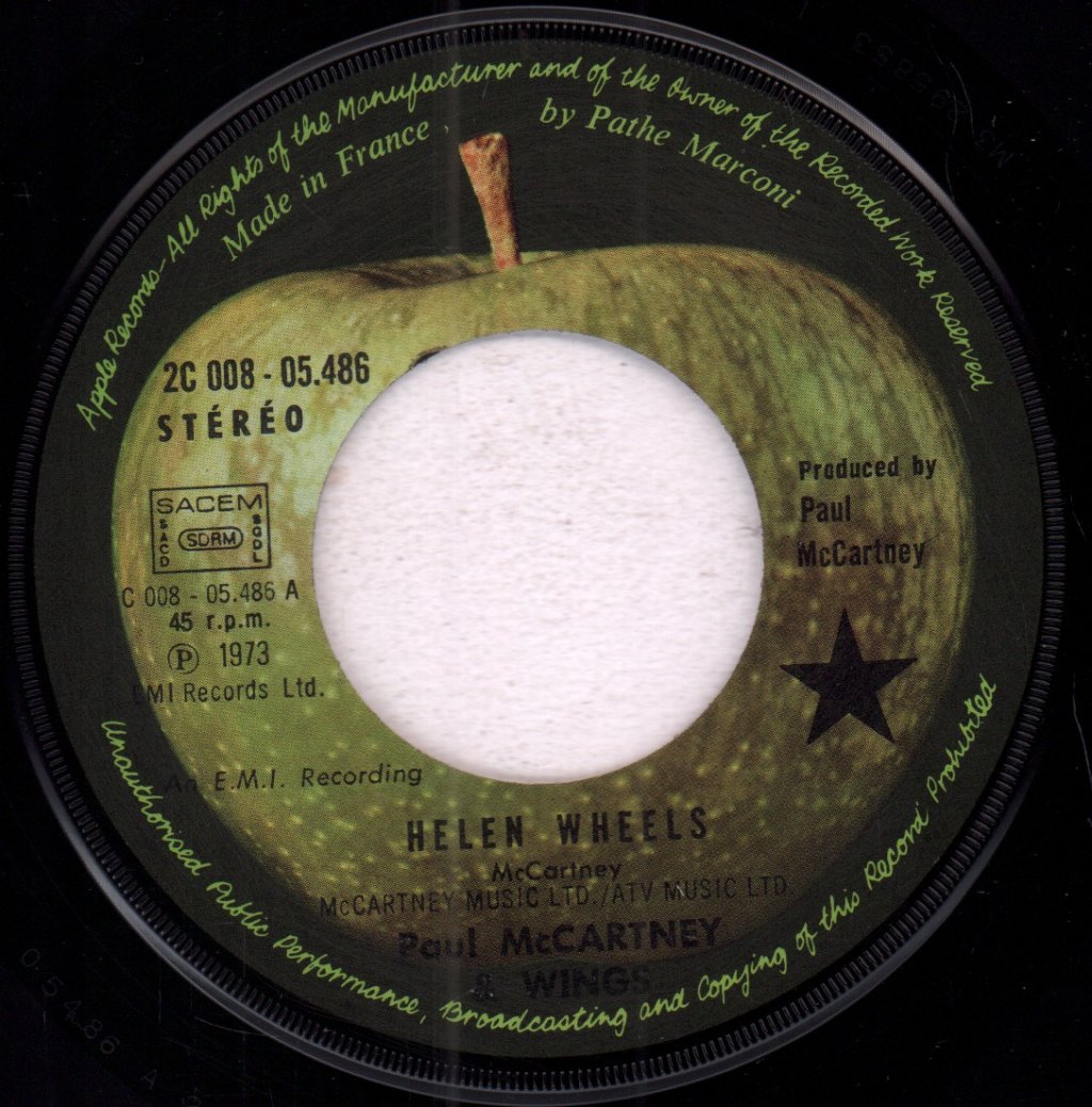 Paul McCartney And Wings - Helen Wheels - 7 Inch