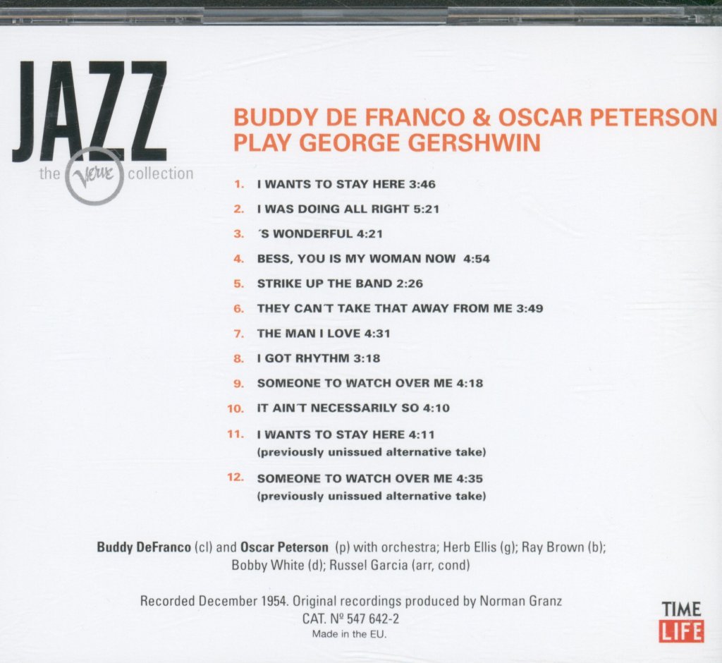 Buddy De Franco And Oscar Peterson - Play George Gershwin - Cd
