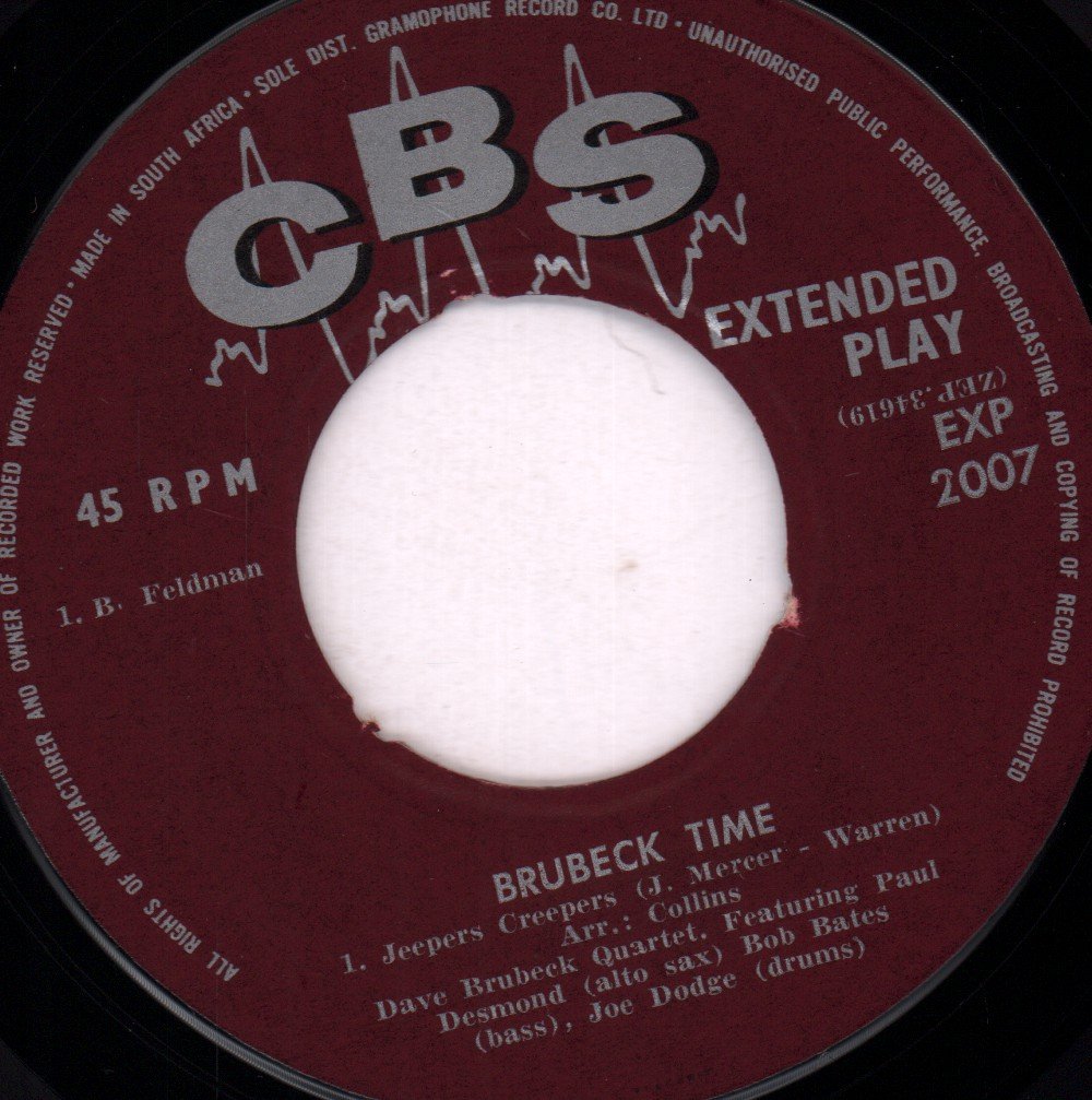 Dave Brubeck Quartet - Brubeck Time - 7 Inch