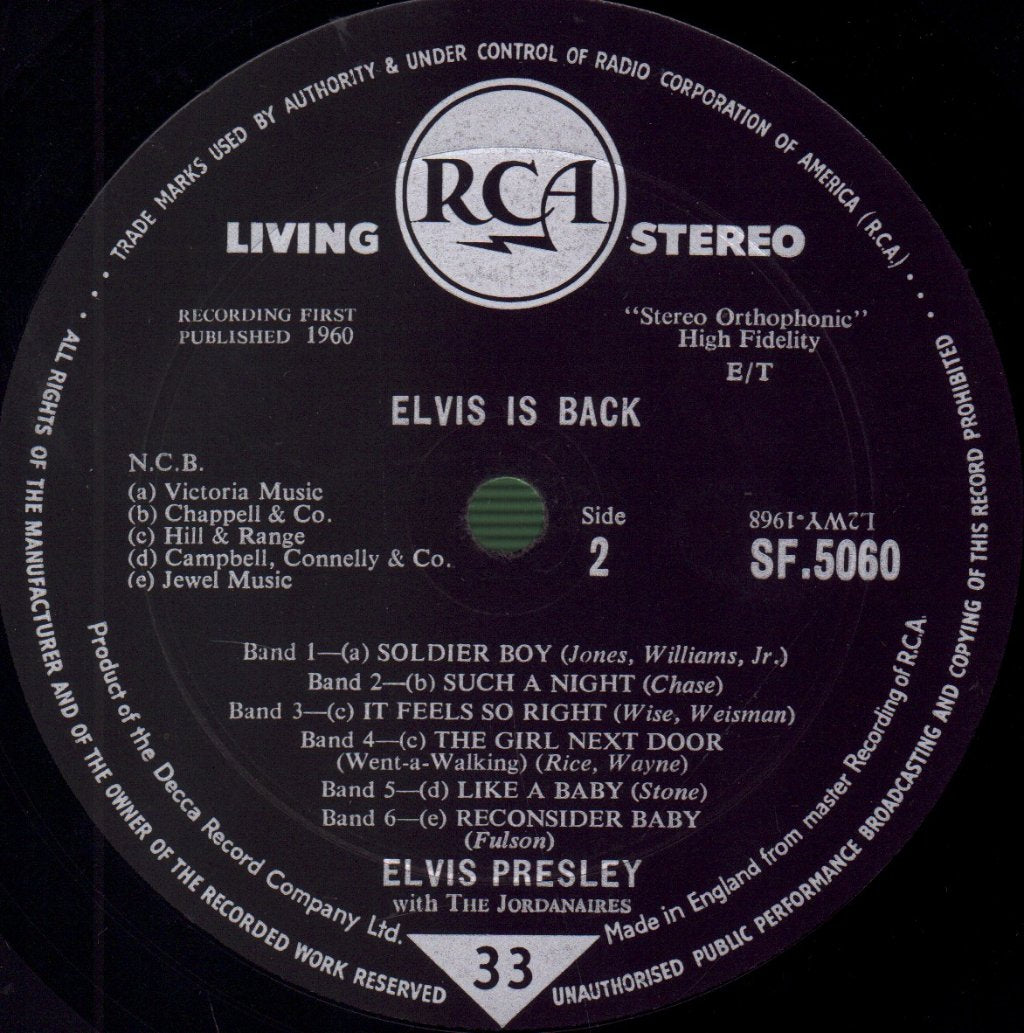 Elvis Presley - Elvis Is Back - Lp