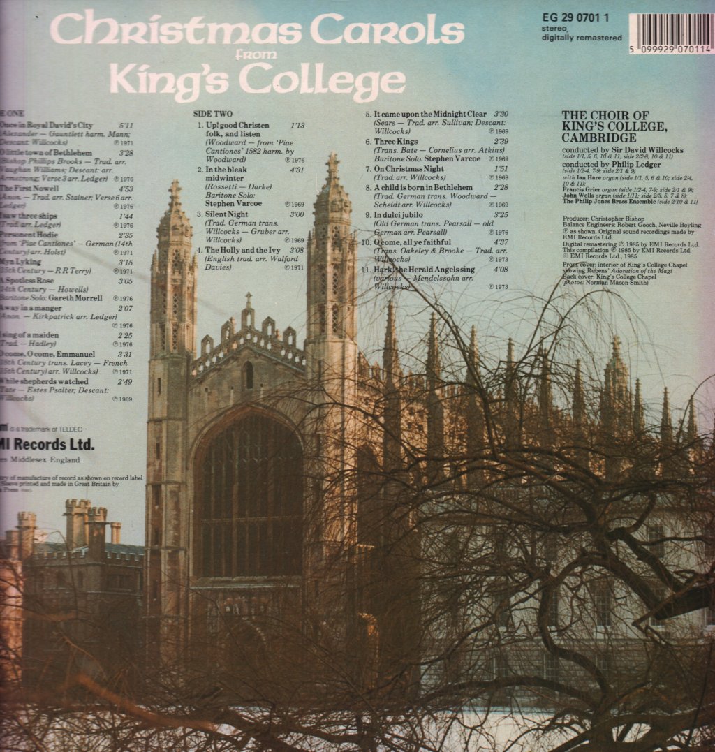 Choir Of King's College Cambridge - Christmas Carols From King's - Lp