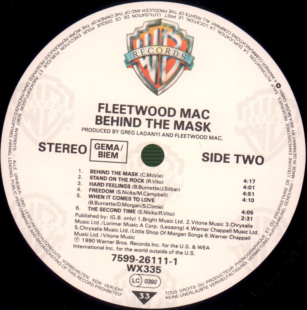 Fleetwood Mac - Behind The Mask - Lp