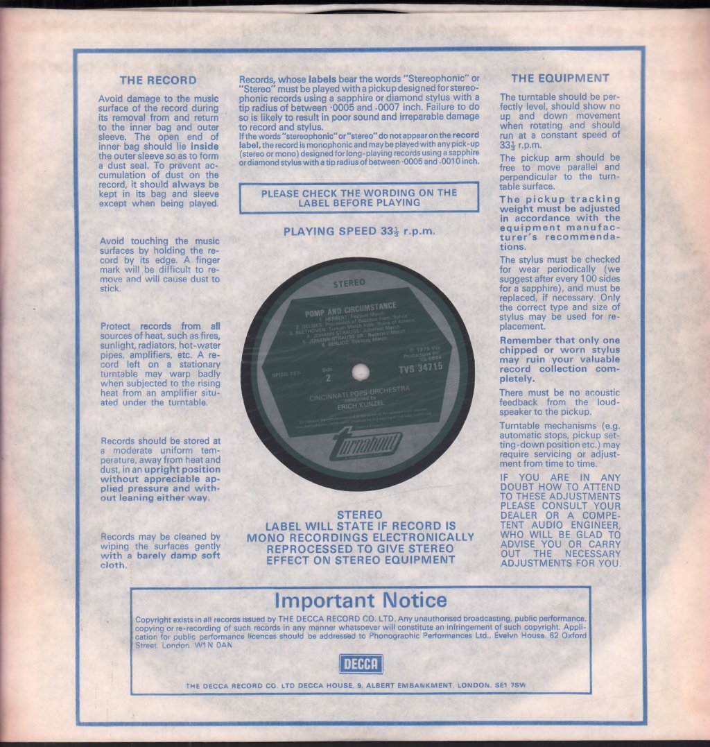 Cincinnati Pops Orchestra - Pomp & Circumstance - Lp