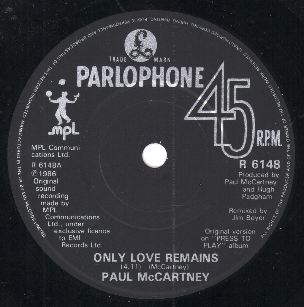 Paul McCartney - Only Love Remains - 7 Inch