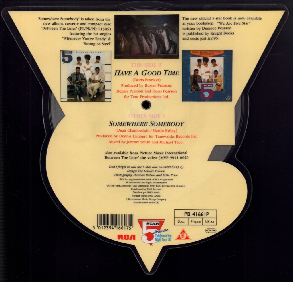 Five Star - Somewhere Somebody - 7 Inch