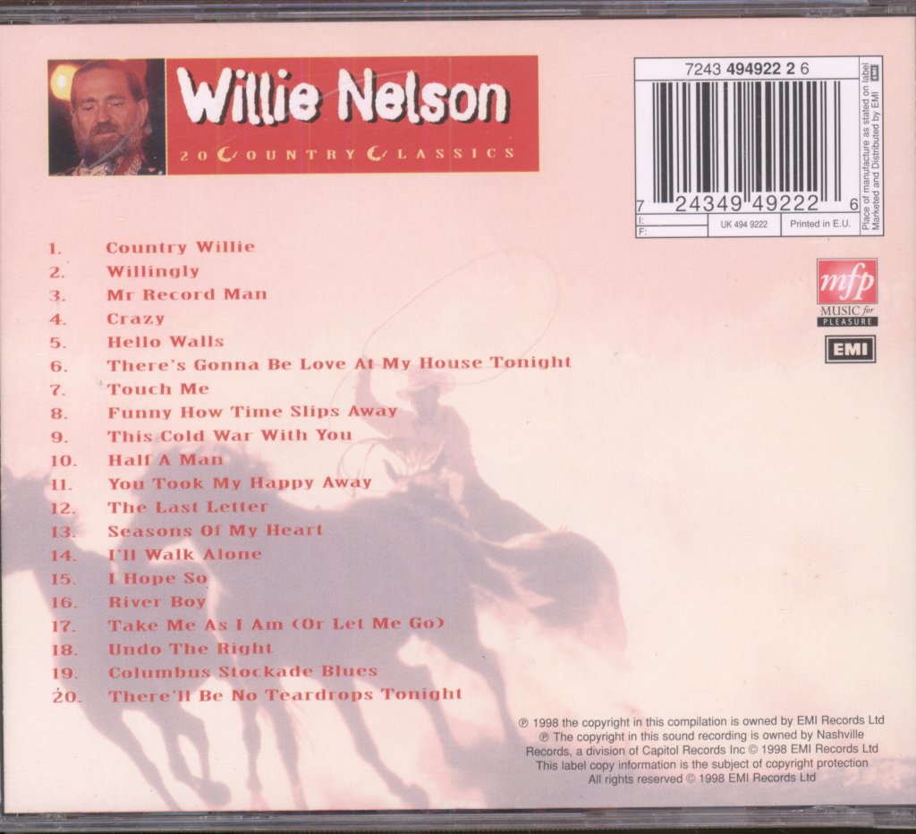 Willie Nelson - 20 Country Classics - Cd