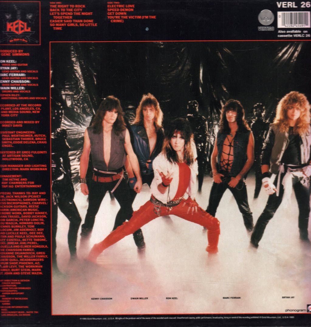 Keel - Right To Rock - Lp