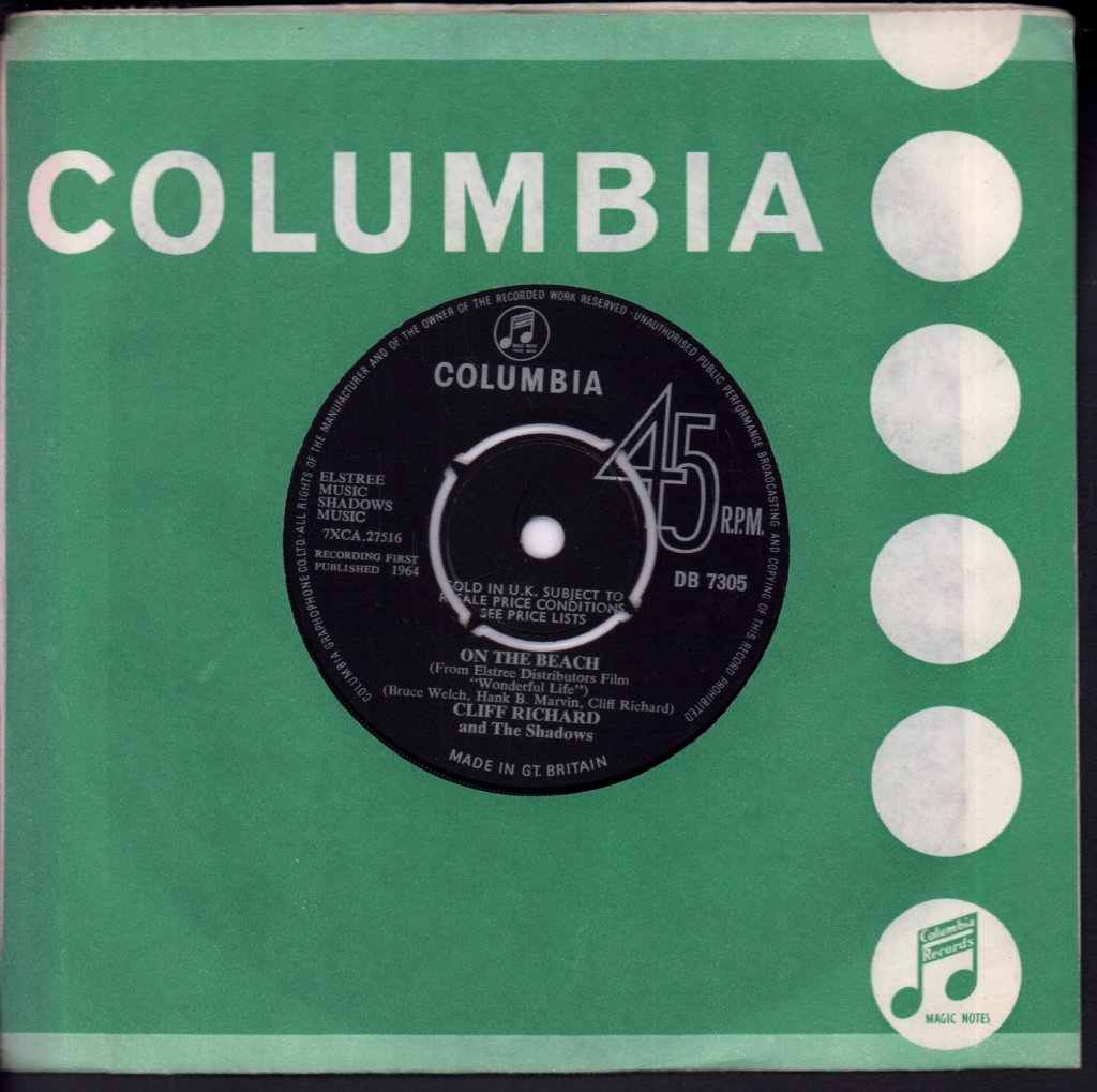 Cliff Richard And The Shadows - On The Beach - 7 Inch