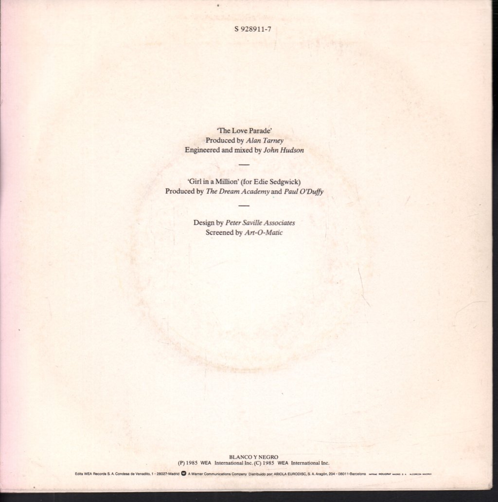Dream Academy - Love Parade - 7 Inch
