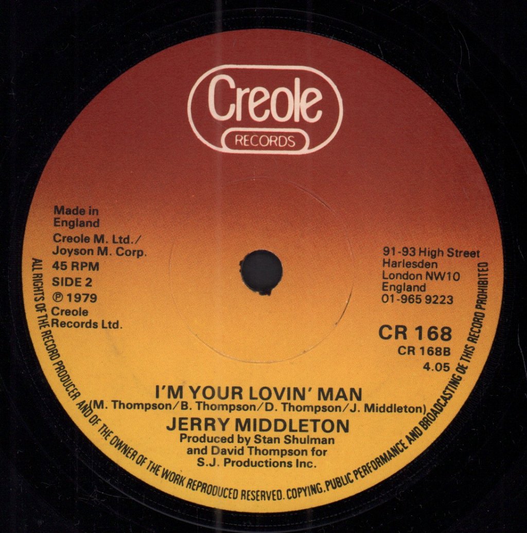 Jerry Middleton - Hey Girl - 7 Inch