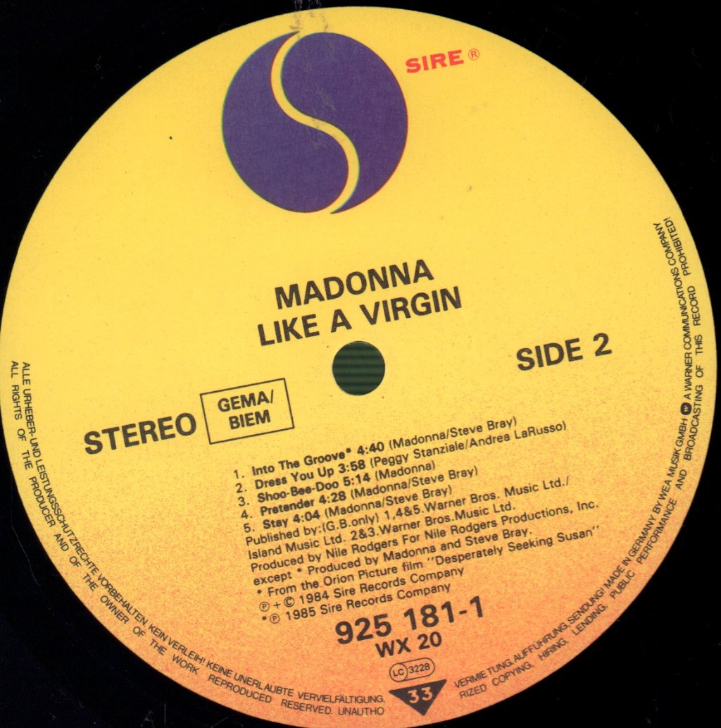 Madonna - Like A Virgin - Lp